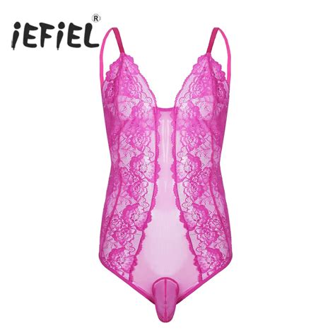 Mens Gay Lingerie Underwear Soft Shiny Satin Ruffled Frilly Low Rise