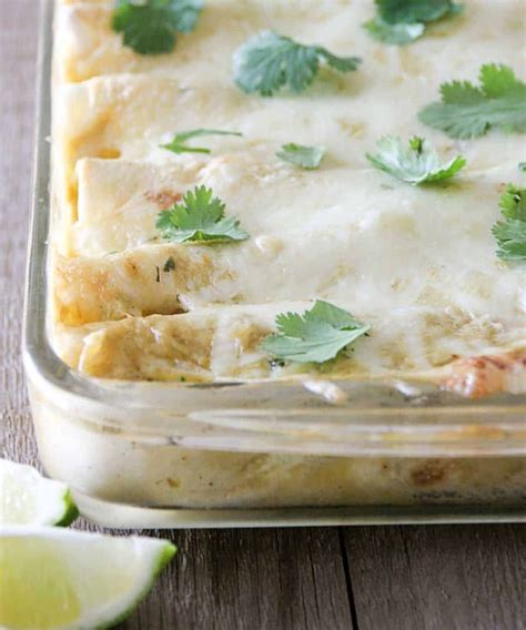 Chicken Black Bean And Zucchini Enchiladas With Creamy Green Chile Sauce