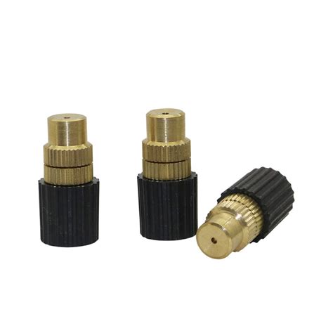 Brass Adjustable 6mm Fog Spray Misting Nozzles Sprinkler Irrigation