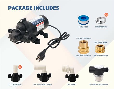 T Automatic On Demand Diaphragm Pump Vac Gpm Psi