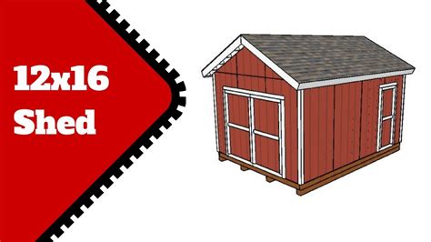 Workshop 12x16 Garden Shed Plans Storage House Blueprints With Material