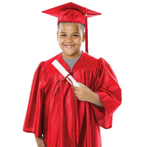 Red Graduation Gown with Hat for Kids | Party Expert