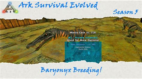 Ark Survival Evolved S E Baryonyx Breeding And Imprinting Youtube