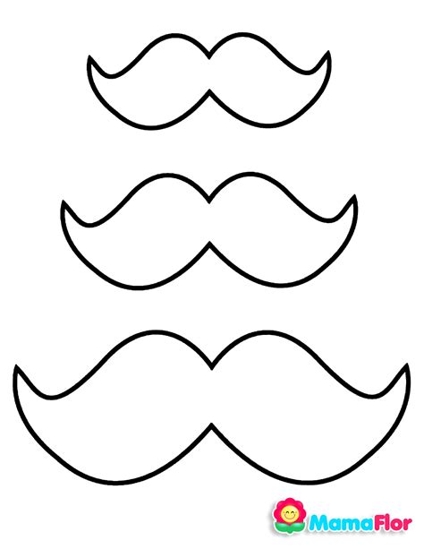 Moldes Bigotes Corbatas Sombrero Y Michi Para Decoración Día Del 049