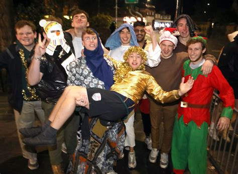 leeds mad friday night    revellers hit  town