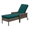 Hampton Bay Laguna Point Brown Wicker Outdoor Patio Chaise Lounge With