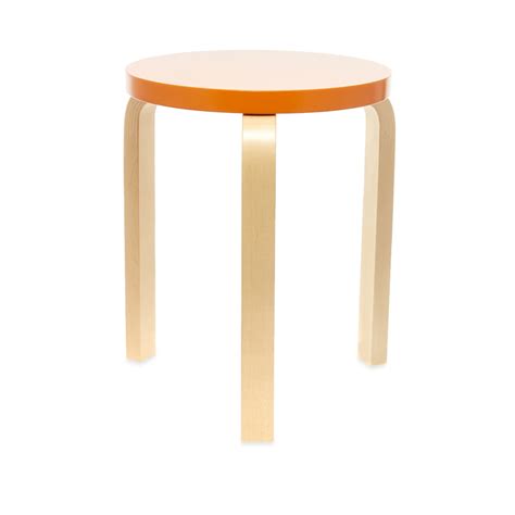 Artek Alvar Aalto 1933 Stool 60 Lacquered Orange END