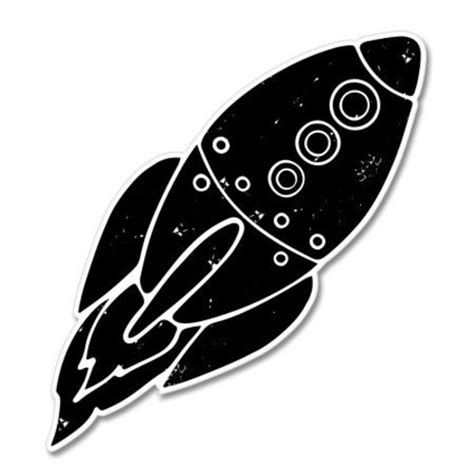 Rocket Black Car Vinyl Sticker - SELECT SIZE | eBay