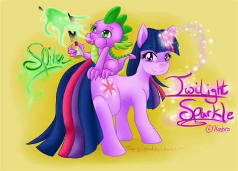 Twilight Sparkle and Spike by LightDarkSoul on deviantART