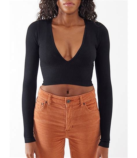 Bdg Urban Outfitters Josie Long Sleeve Pull On Crop Top Dillards