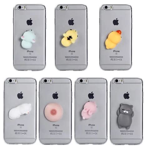 Squishy Case For Iphone 6 6s Plus Cover 3d Cute Soft Silicone Pappy Cat