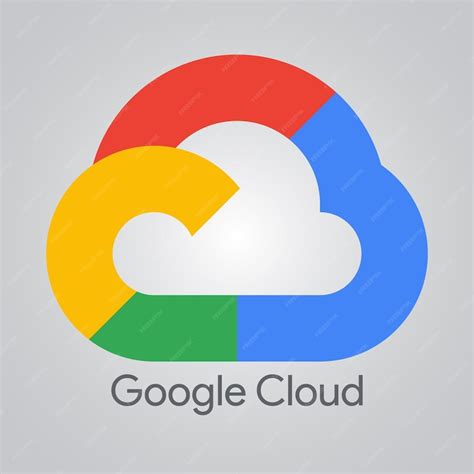 google cloud logo vector cloud platform  silver background vector