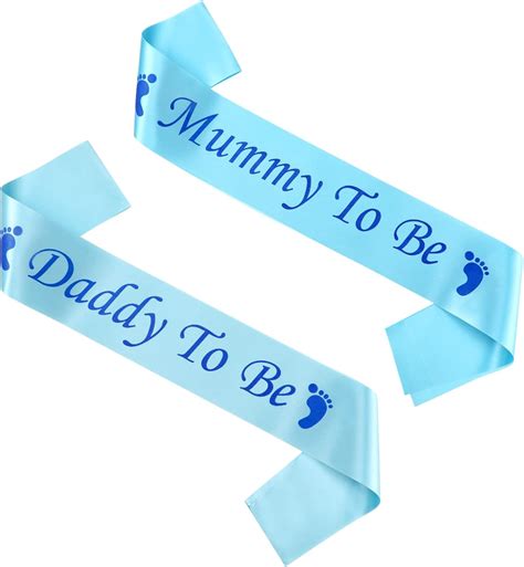 KINBOM Mommy To Be Sash Daddy To Be Sash For Baby Shower With Cute