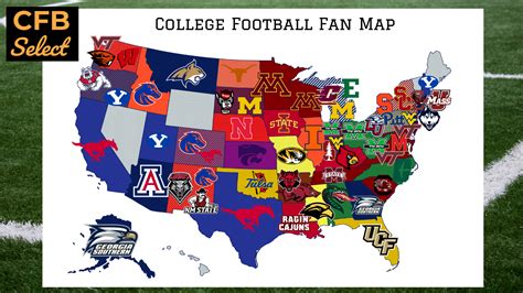 Presenting The College Football Fan Map Cfb Select