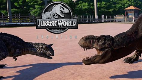 Tyrannosaurus Rex Vs Carnotaurus Battle Jurassic World Evolution