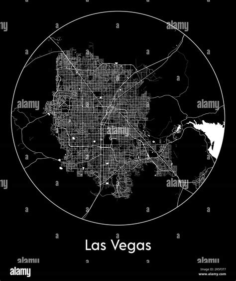 Mapa De La Ciudad Las Vegas Estados Unidos América Del Norte