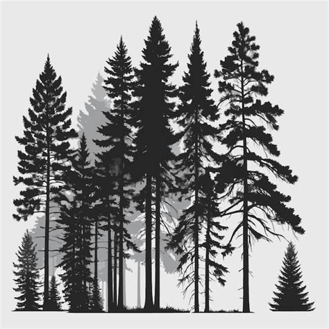 Premium Vector Pine Tree Silhouettes Vector