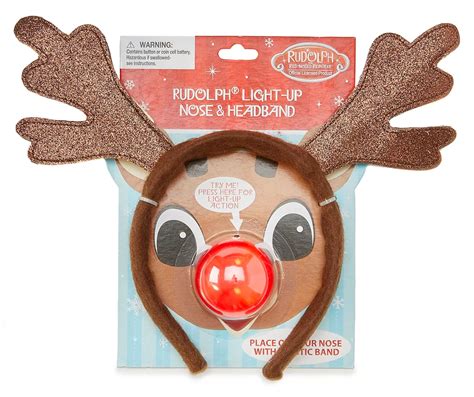 Dan Dee Rudolph Light-up Nose & Headband | Big Lots