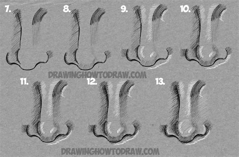 How to Draw Noses from the Side and Front View : Drawing and Shading ...