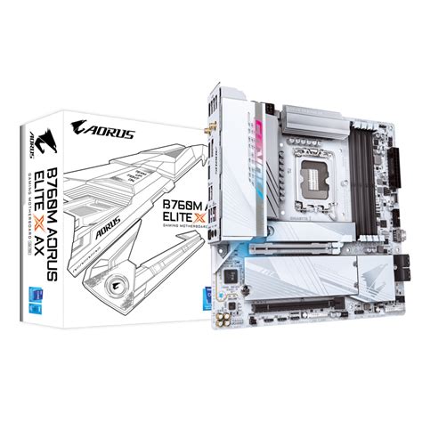 Placa Mãe Gigabyte B760M AORUS ELITE X AX Chipset B760 Intel LGA 1700