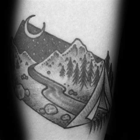 60 Camping Tattoos For Men Wilderness Design Ideas