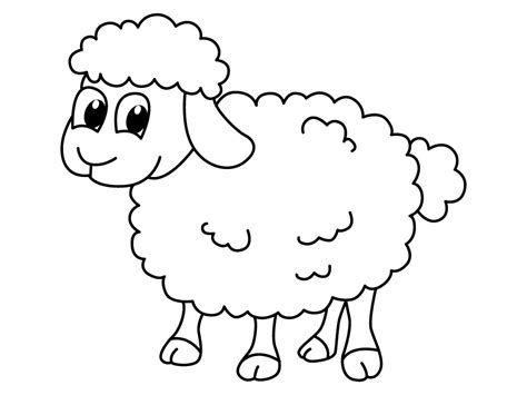 Funny Sheep Cartoon For Coloring Book Graphic By Ningsihagustin426