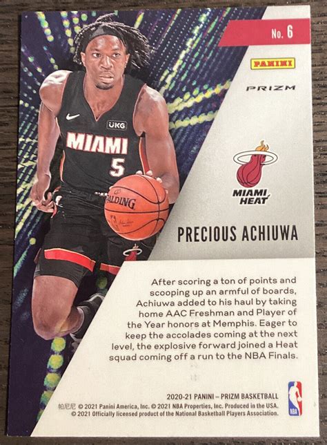 Panini Prizm Instant Impact Green Prizm Precious Achiuwa