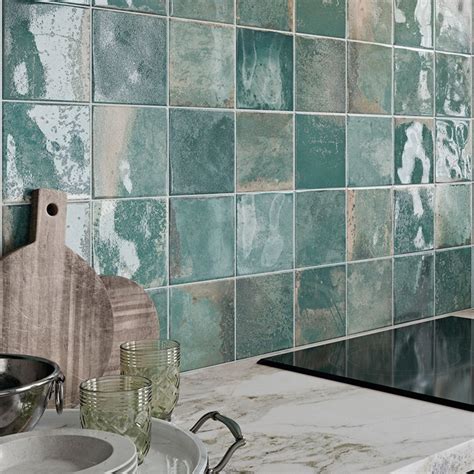 Green Square Tiles A Beautiful Choice For Feature Walls And Splashbacks