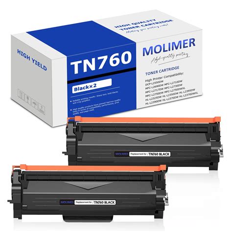 TN760 High Yield Toner Cartridge Compatible For Brother TN 760 Black 2