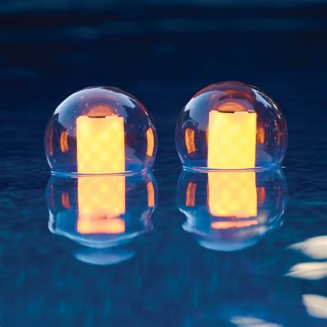 Mainstays 2PK Flickering Flame Solar Floating Ball Lights Walmart