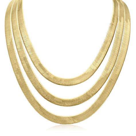 14k Gold Herringbone Chain All Sizes