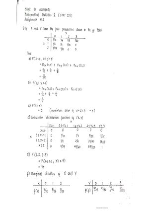 Assignment 2 Sets Of Practice Problems To Be Answered Stat 221