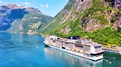 Msc Euribia En Los Fiordos Noruegos Con Drone Youtube