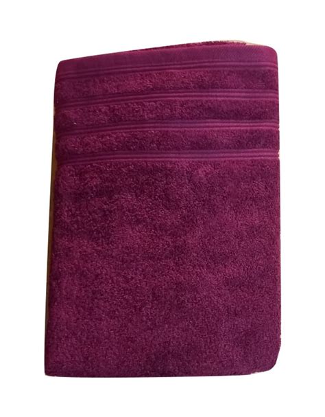 Plain Maroon Cotton Bath Towel For Home Size 30x60inch At Rs 185