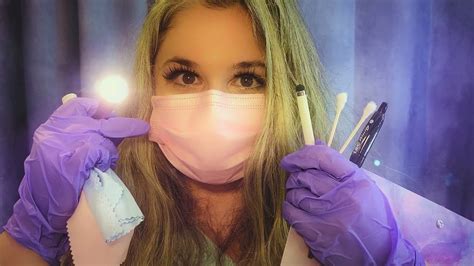 Asmr Deep Ear Cleaning Wax Removal To Unclog And Cranial Nerve Eye Exam