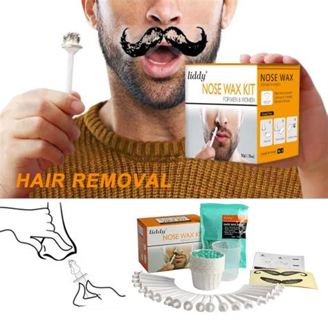 Nose Ear Hair Removal Wax Kit Sticks Easy Mens Nasal Waxing Remover Strips Th