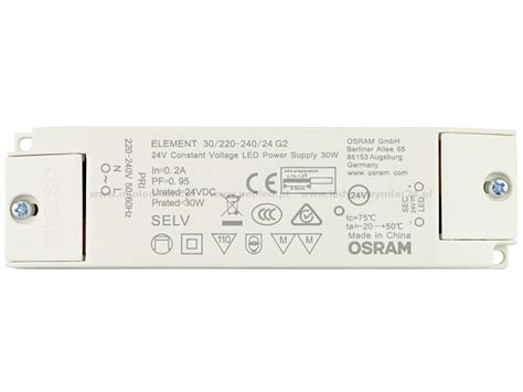 Zasilacz 24V DC Do LED ELEMENT 30W 1 25A OSRAM G2 ZAS 30W 24 OSRAM