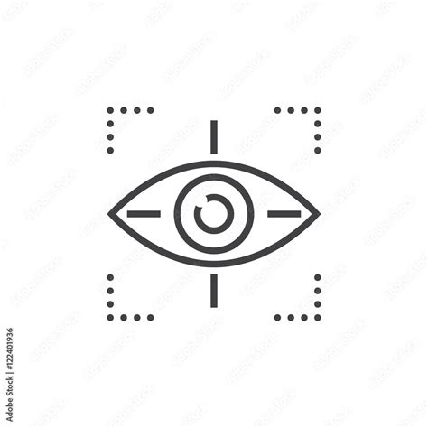 Target Symbol Icon Vector Eye Tracking Line Icon Outline Vector Logo