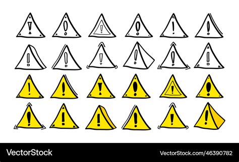 Hand drawn danger sign warning sign Royalty Free Vector