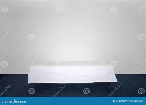 Bed And Mattress In Empty Room With Blank Wall Stock Image Image Of