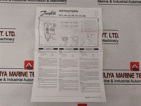 Danfoss Rt5 Pressure Control Switch Ip66 Aeliya Marine