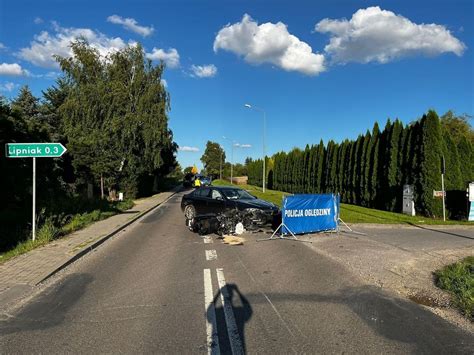 Wypadek pod Lublinem W wyniku zderzenia z bmw zginął motocyklista