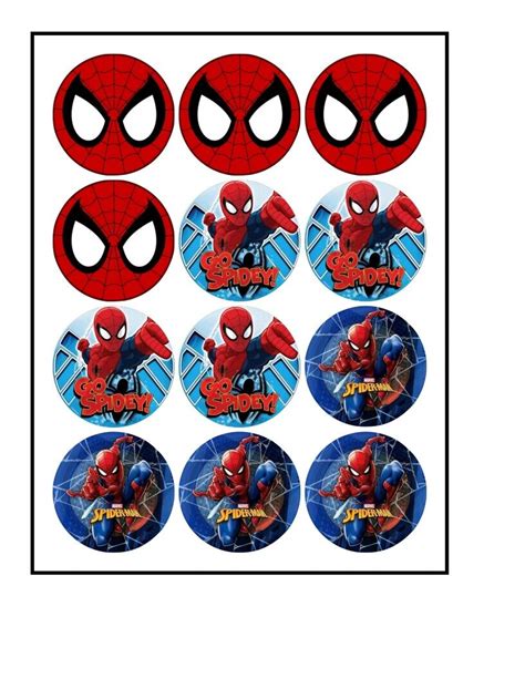 Pre Cut Spiderman Cupcake Topper Edible Image EBay