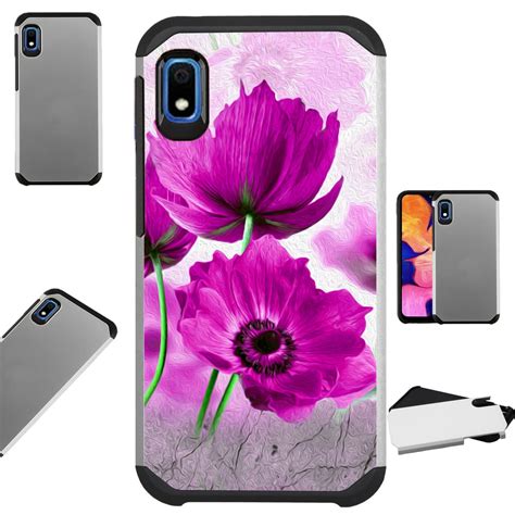 Compatible Samsung Galaxy A10e Case Hybrid Tpu Fusion Phone Cover Pink Peony Flower Walmart