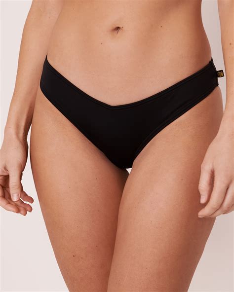 Solid Brazilian Bikini Bottom Black La Vie En Rose