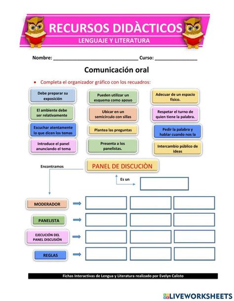 Panel De Discusion Interactive Worksheet Interactive Paneling