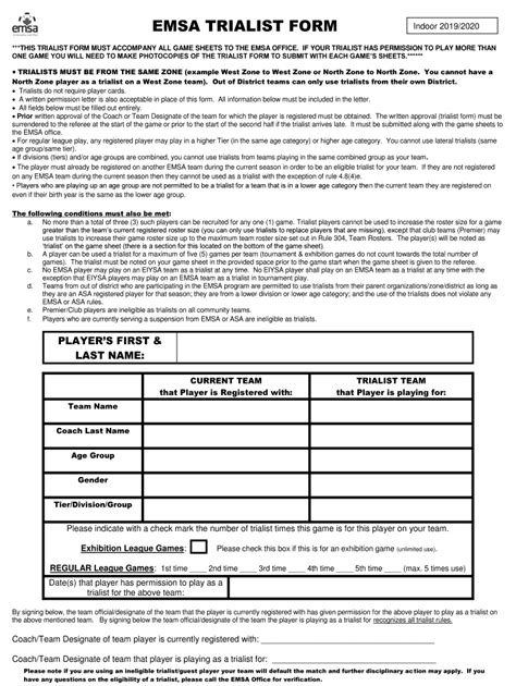 Fillable Online EMSA TRIALIST FORM Fax Email Print PdfFiller