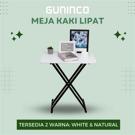 Promo Meja Lipat Kaki Silang Kayu Besi Meja Laptop Portable Meja Makan