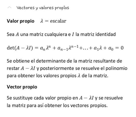 Álgebra Lineal Vectores y valores propios Álgebra Algebra lineal