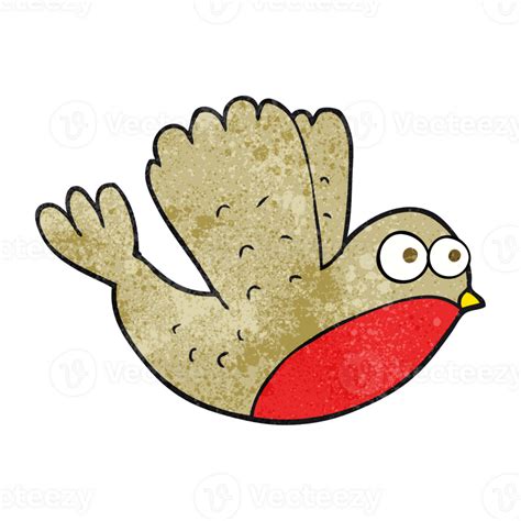 Hand Textured Cartoon Flying Christmas Robin 45212204 Png